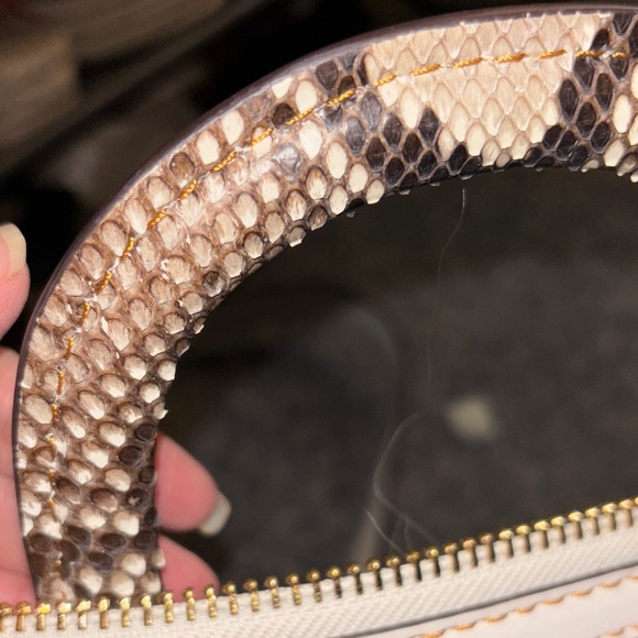 Coach laptop bag with snakeskin handles. - Picture 7 of 16